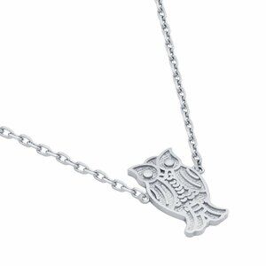 NWOT Tiny Owl Sterling Silver Necklace 16" with 2" Extension.